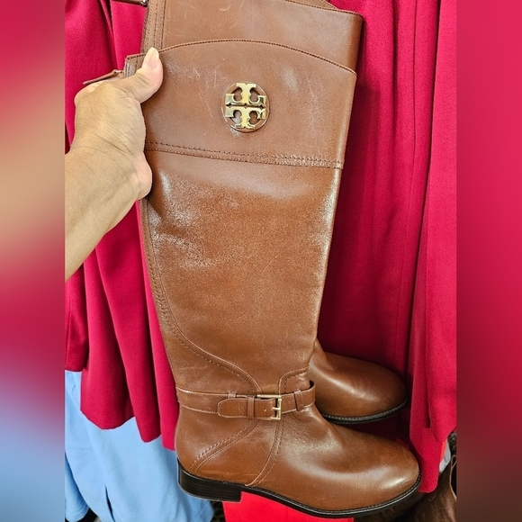 NEW TORY BURCH AUTHENTIC GENUINE LEATHER KNEE HIGH BOOTS SIZE 12 - Picture 9 of 9